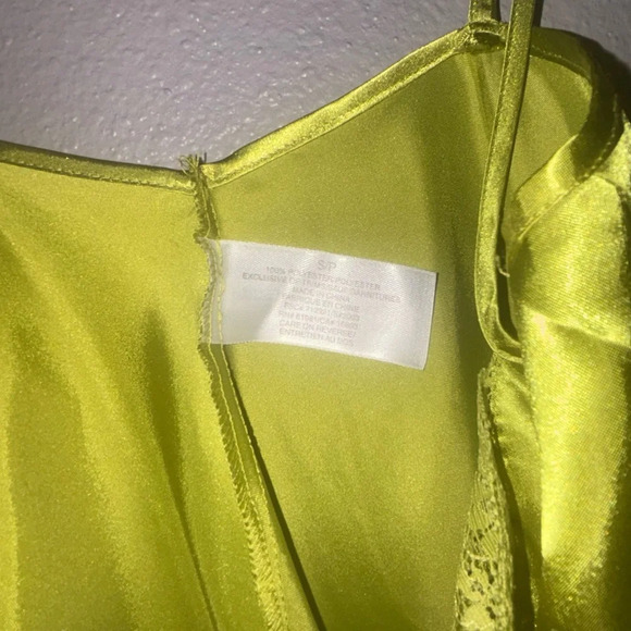 Lime Green Slip Dress S - Picture 4 of 5